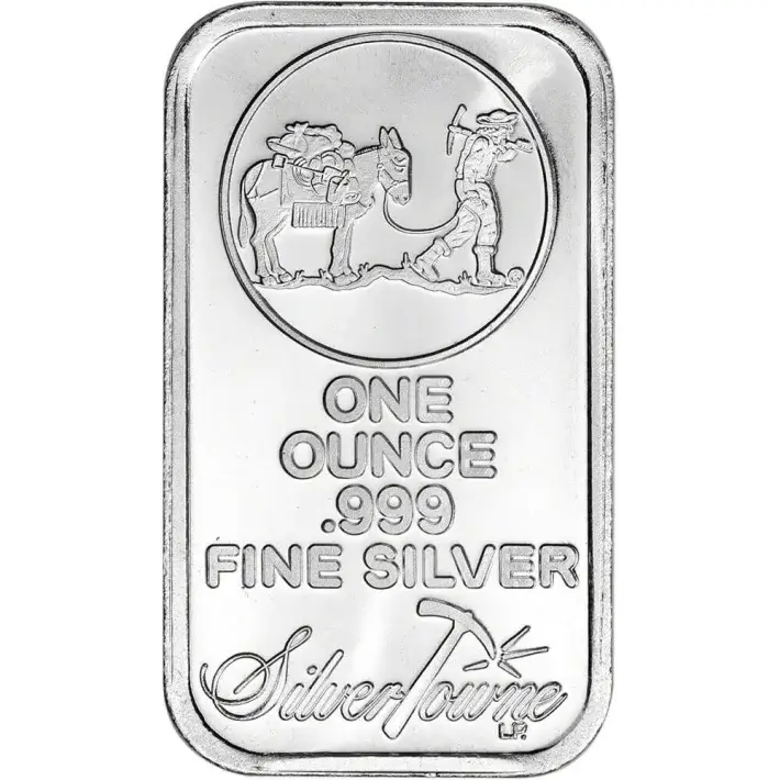 TWENTY 1 oz. SilverTowne Silver Bar - Trademark Prospector Design - 999 Fine #3
