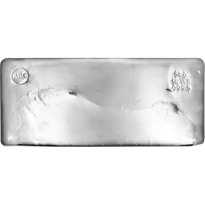 160.75 oz  5 Kilo Silver Bar Cast Australian Bullion Company ABC 999.5 Fine #1