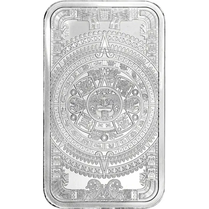 5 oz Golden State Mint Silver Bar Aztec Calendar .999 Fine #2