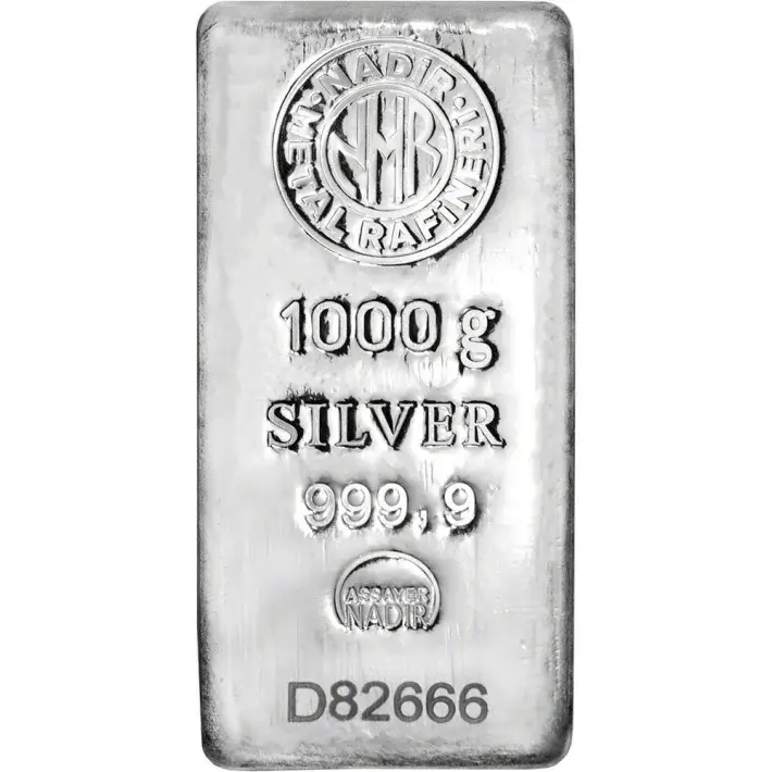 Kilo (32.15 oz.) Nadir Metal Rafineri Refinery Silver Bar - 999.9 Fine #1