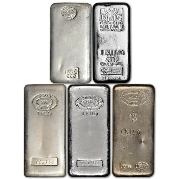 Kilo (32.15 oz) Silver Bar - Random Brand - Secondary Market - 999 Fine #1
