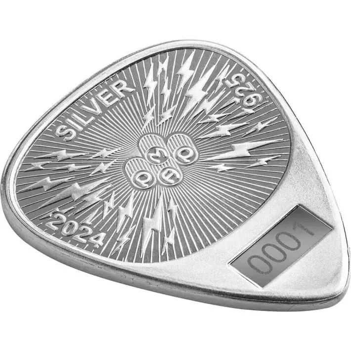 2024 10 gram PAMP Suisse Sterling Silver Fender 351 Heavy Guitar Pick in OGP #5