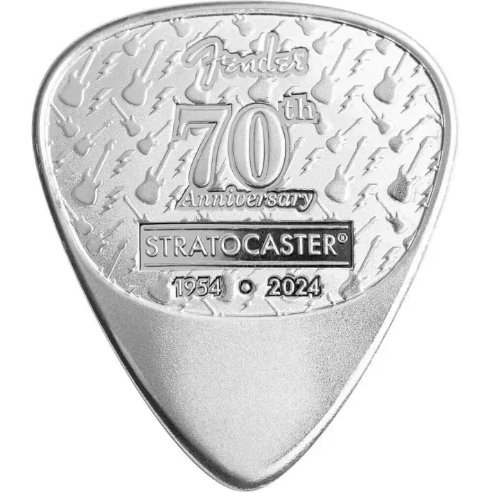 2024 10 gram PAMP Suisse Sterling Silver Fender 351 Heavy Guitar Pick in OGP #6