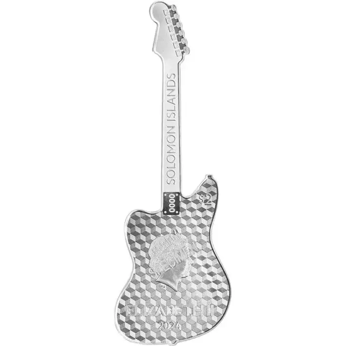 1 oz PAMP Suisse Silver Fender Jazzmaster Guitar in Gift Box #6