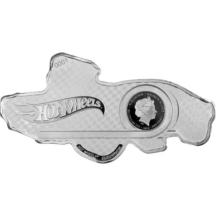 1 oz PAMP Suisse Silver Coin 2024 Hot Wheels Rodger Dodger Colored Coin $2 #4