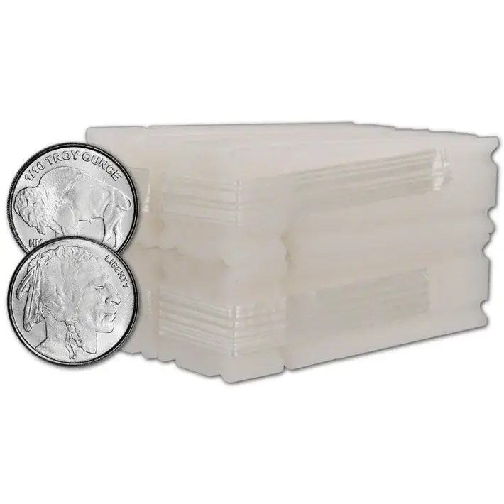 200-pc. Silver 1/10 oz. Round - Buffalo Design - Four Rolls of FIFTY (50) #1