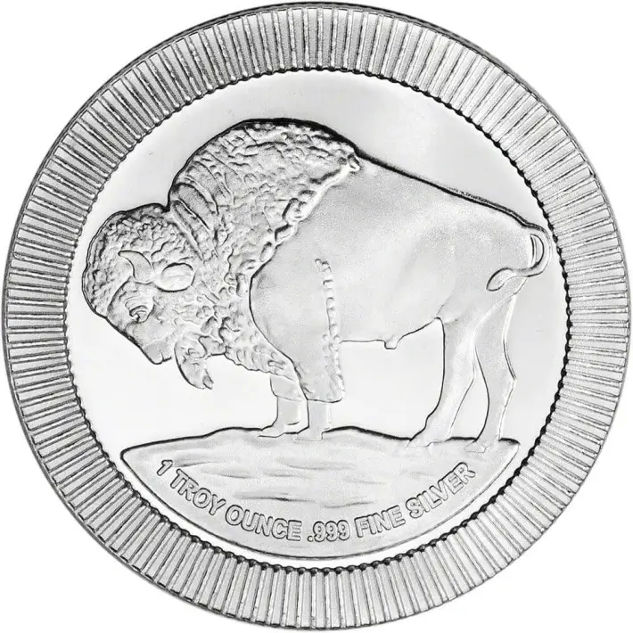 FIVE (5) 1 oz Silver Round SilverTowne Buffalo Stackable .999 #3