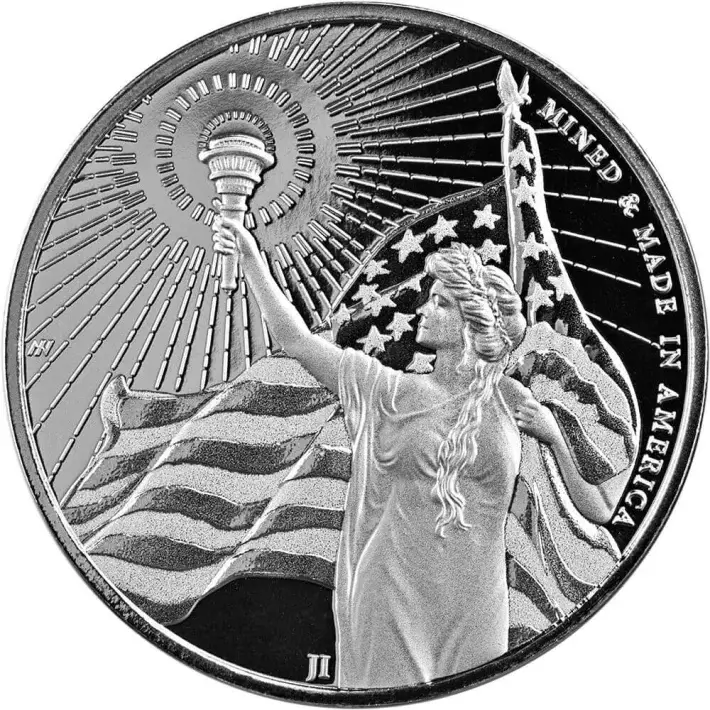 1 oz Silver Round - Asahi American Reserve Columbia Goddess .999 Fine Tube of 20 #2