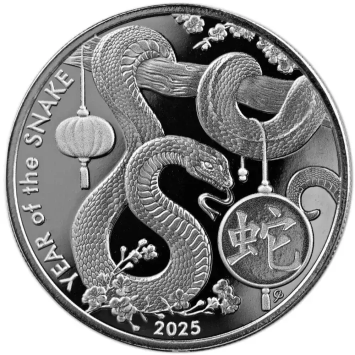 1 oz Silver Round Asahi Lunar Snake Design .999 Lot Roll Tube of 20 #3