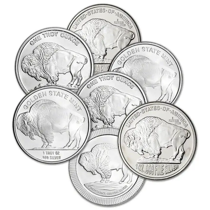 1 oz. Silver Round Buffalo Design - Random Brand Secondary Market 999 Fine #2
