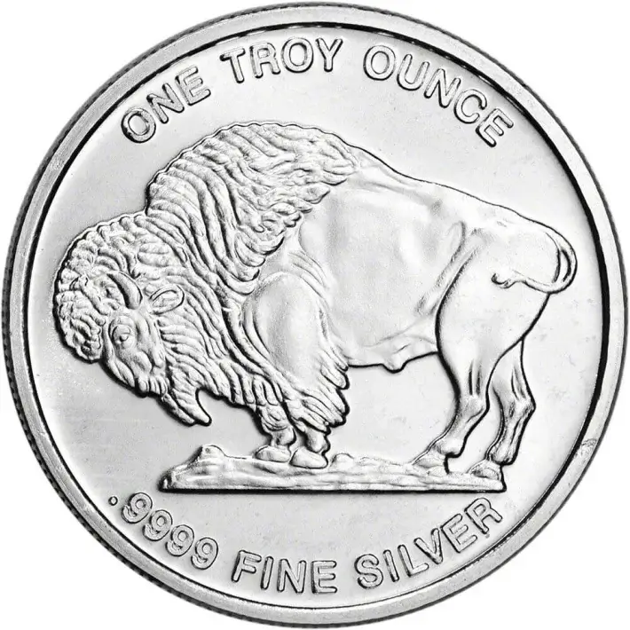 1 oz Silver Round CNT Buffalo Design .9999 Fine #2