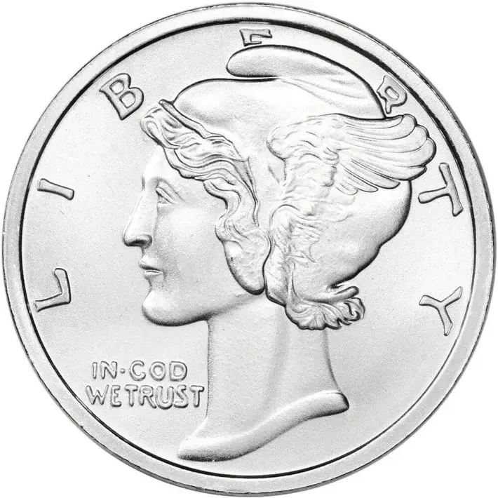 1 oz Silver Round CNT Mercury Dime Design .999 Fine Sealed Box of 500 #3