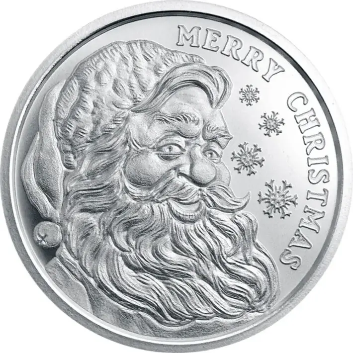 1 oz Golden State Mint Silver Round 2024 Santa .999 Fine #1