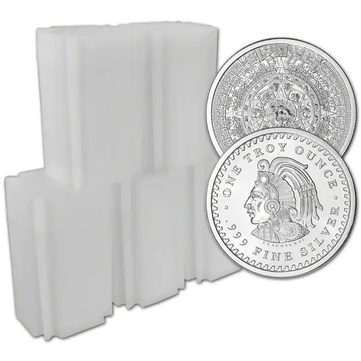 100 pc 1 oz Golden State Mint Silver Round Aztec Calendar 999 Fine 5 Tubes of 20 #1