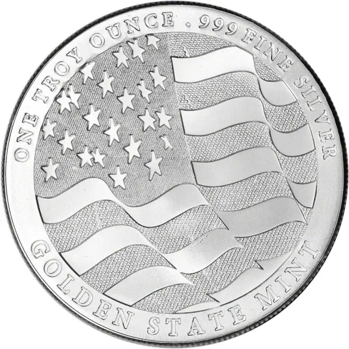 TEN (10) 1 oz. Golden State Mint Silver Round Eagle Design .999 Fine #2