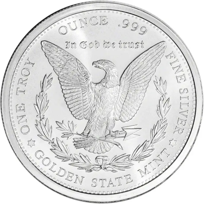 1 oz. Golden State Mint Silver Round Morgan Design .999 Fine #2