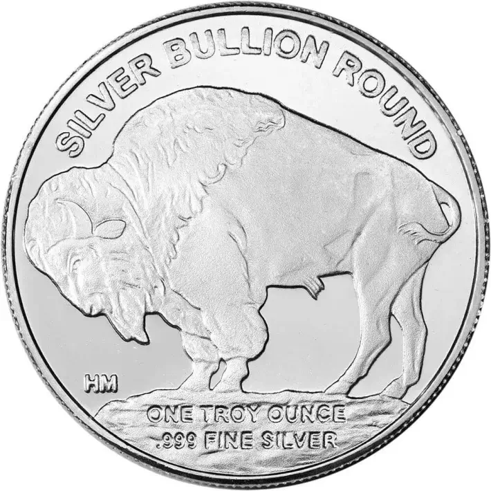 100 pc 1 oz Highland Mint Silver Round - Buffalo .999 Roll 5 Tubes of 20 #2
