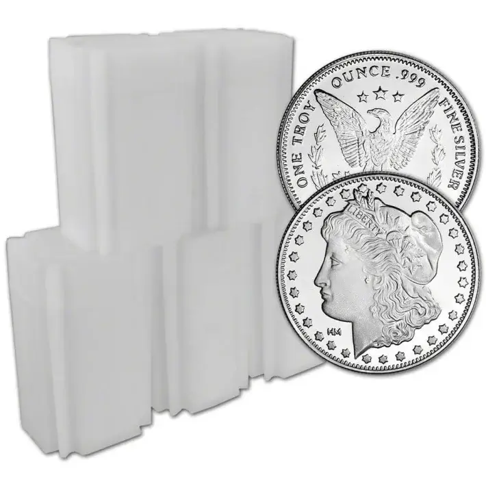 100 pc 1 oz Highland Mint Silver Round Morgan Dollar .999 5 Tubes of 20 #1