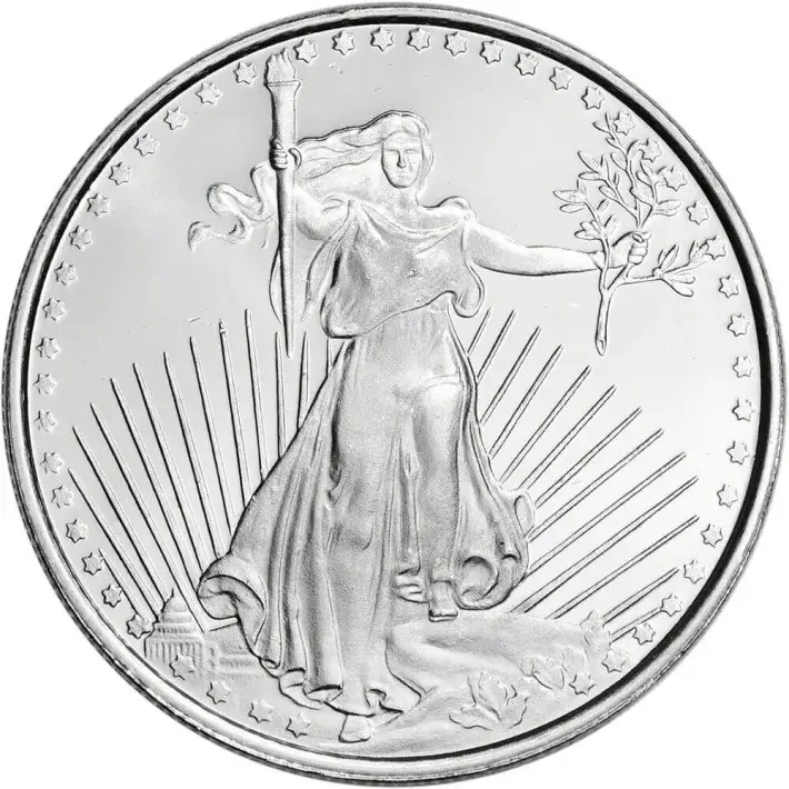 1 oz Highland Mint Silver Round Saint-Gaudens Design .999 Sealed Box of 500 #2