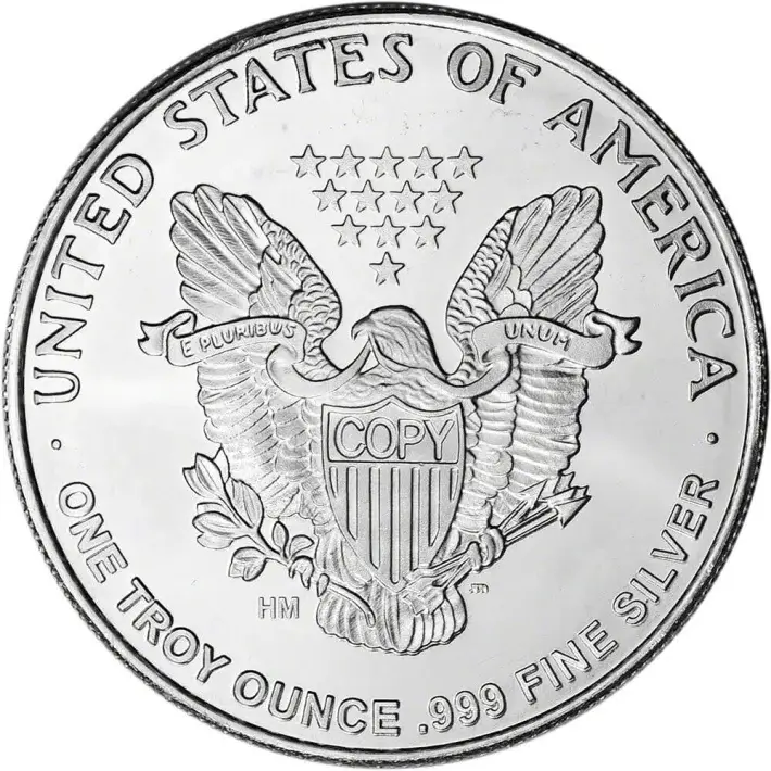 FIVE (5) 1 oz. Highland Mint Silver Round Walking Liberty Design .999 Fine #3