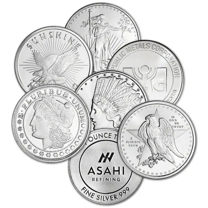 1 oz. Silver Round - Random Brand - Secondary Market - .999 Fine #1