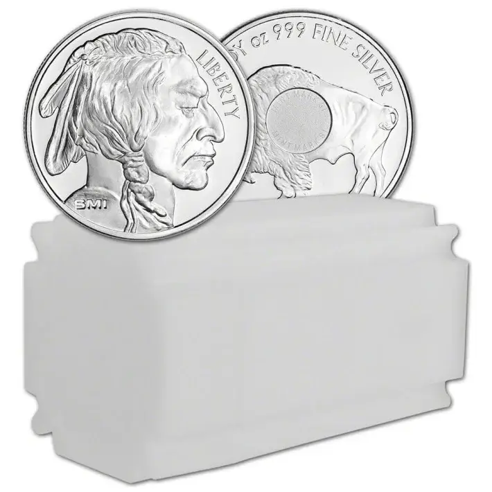 1 oz. Silver Round - Sunshine Buffalo - .999 Fine (Lot, Roll, Tube of 20) #1