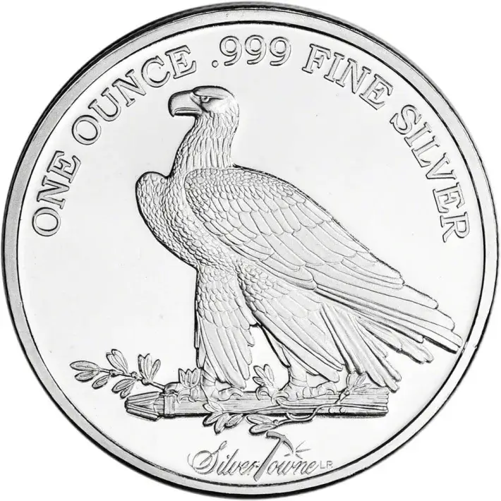 TWENTY 1 oz SilverTowne Silver Round $10 Indian Design  999 Fine Tube of 20 #2