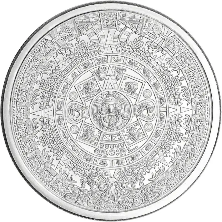 FIVE (5) 2 oz. Golden State Mint Silver Round Aztec Calendar .999 Fine #3
