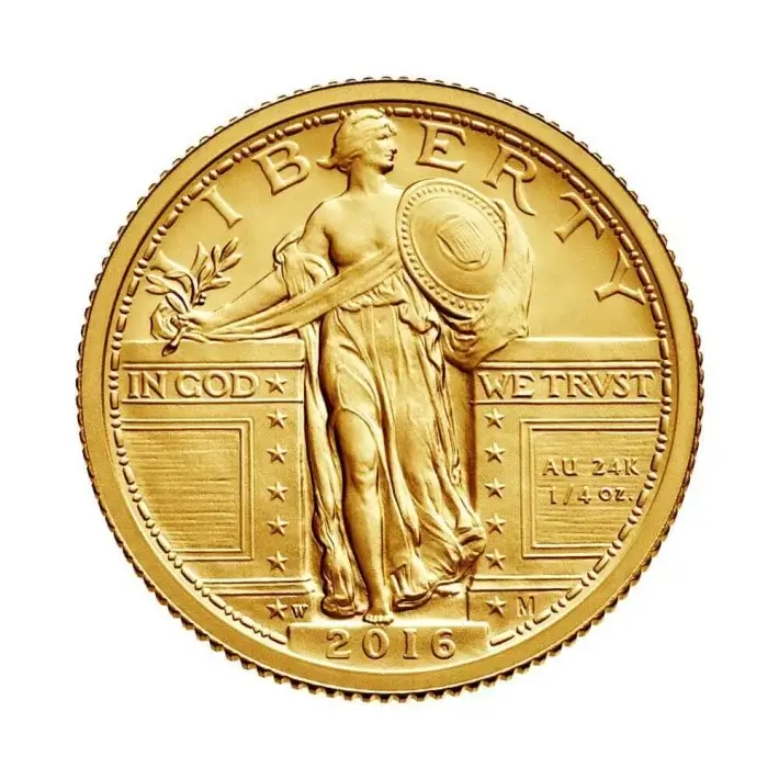 2016-W US Gold Standing Liberty Quarter Centennial (1/4 oz) #4