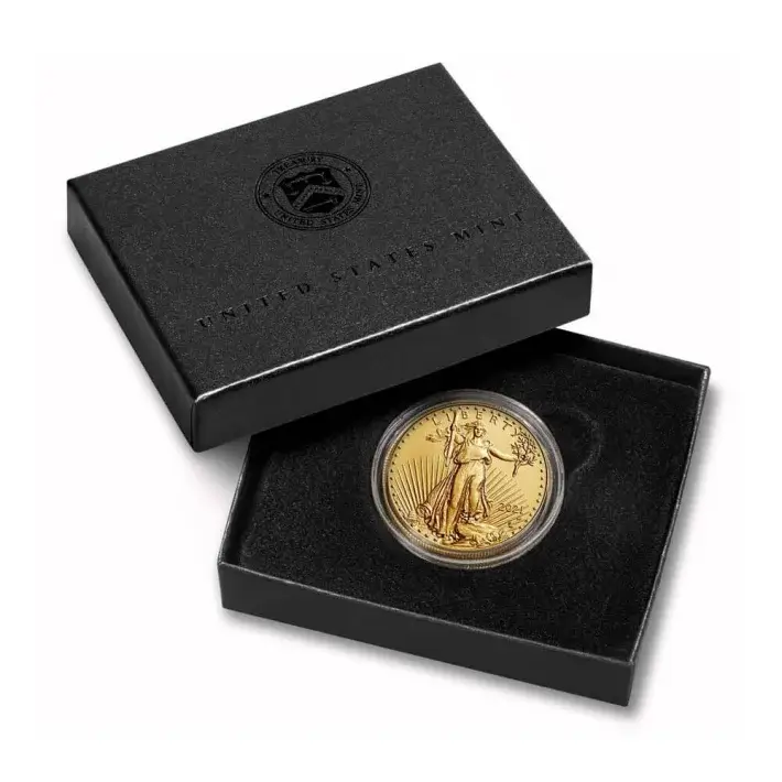 2021 W American Gold Eagle Type 2 Burnished 1 oz $50 in OGP #2