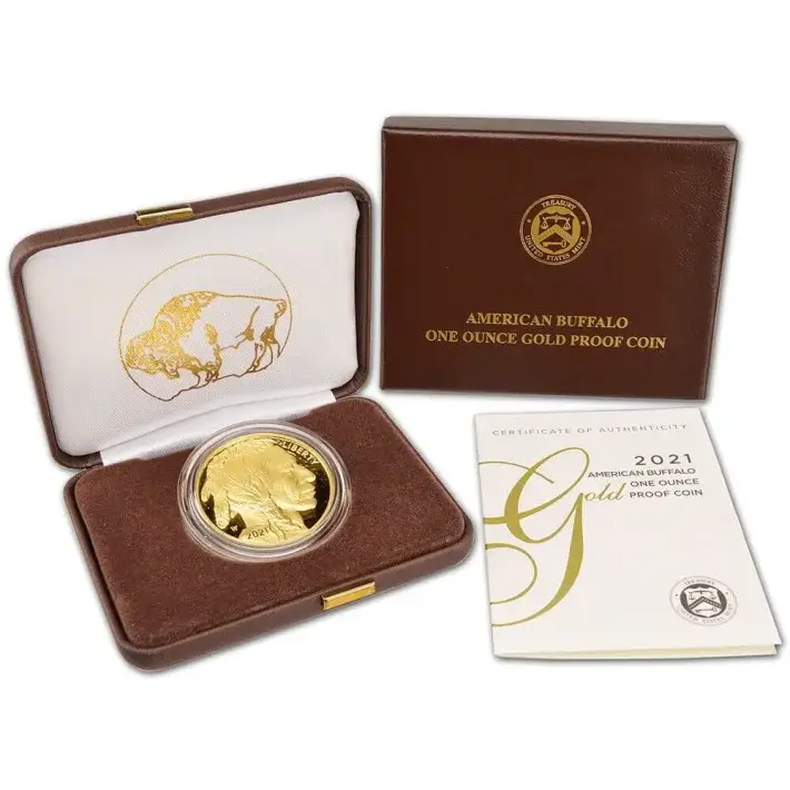2021 W American Gold Buffalo Proof 1 oz $50 in OGP #1