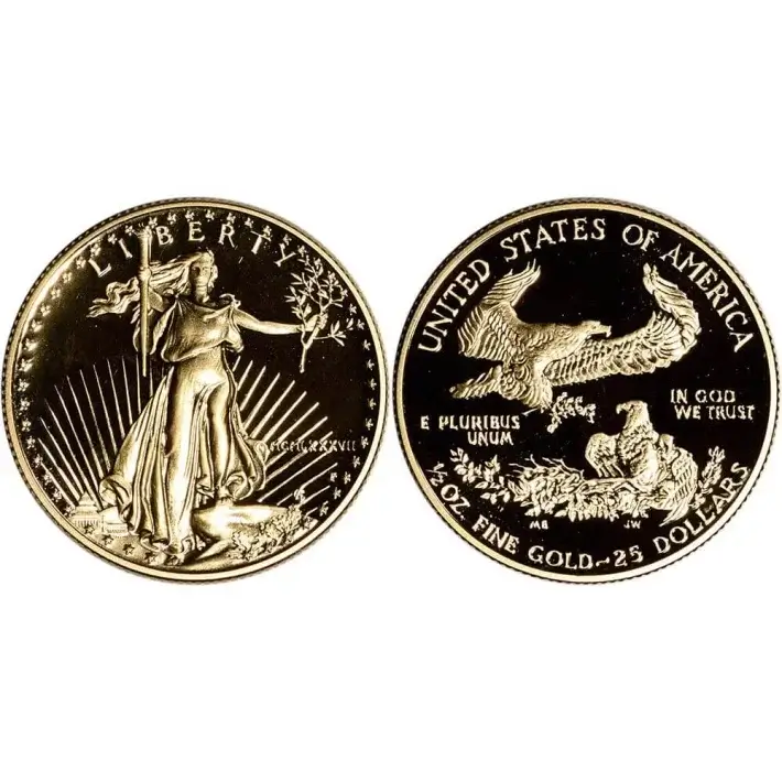 1987 US American Gold Eagle Proof Two-Coin Set #2