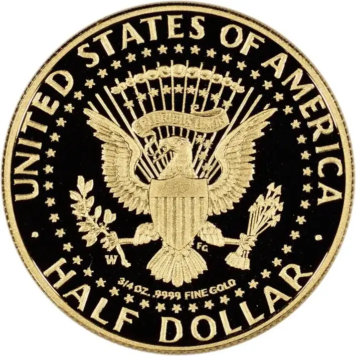 2014 W US Gold Half-Dollar Kennedy 50th Anniversary Proof 50C in OGP #3