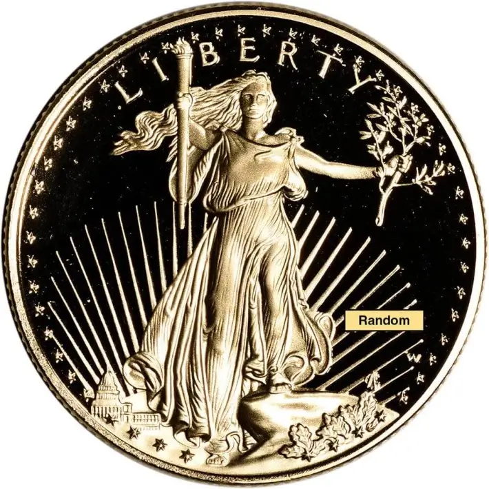 American Gold Eagle Proof 1/2 oz $25 - Coin in Capsule - Random Date #1