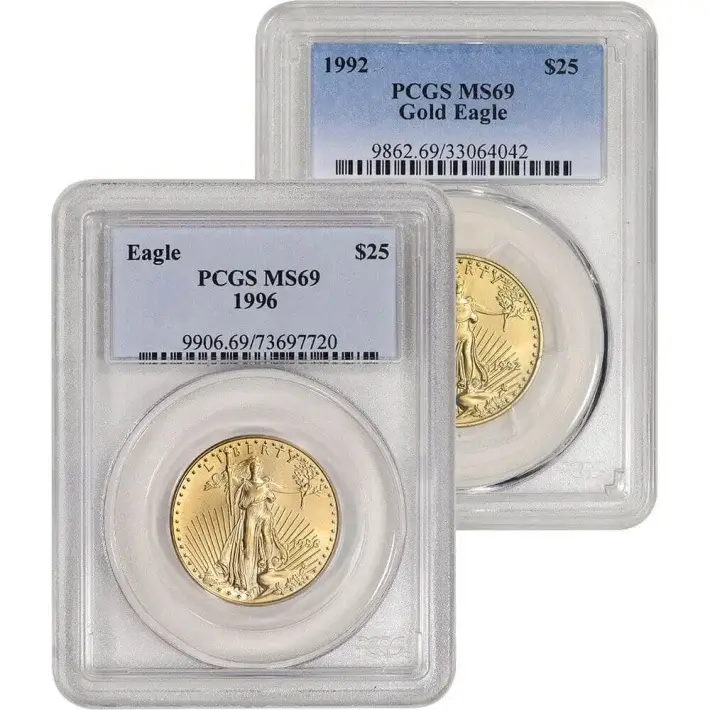American Gold Eagle 1/2 oz $25 - PCGS MS69 Random Date and Label #1