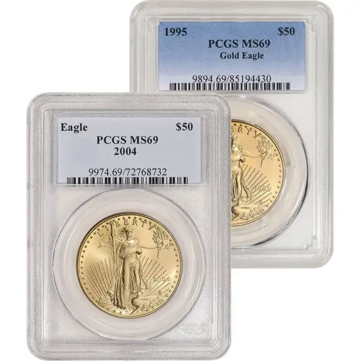American Gold Eagle 1 oz $50 - PCGS MS69 Random Date and Label #1