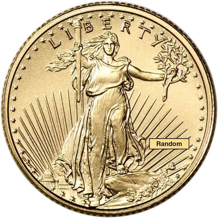 American Gold Eagle (1/10 oz) $5 - BU - Random Date #3