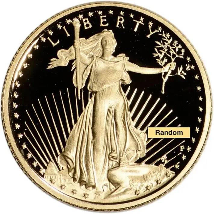 American Gold Eagle Proof 1/10 oz $5 - Coin in Capsule - Random Date #1