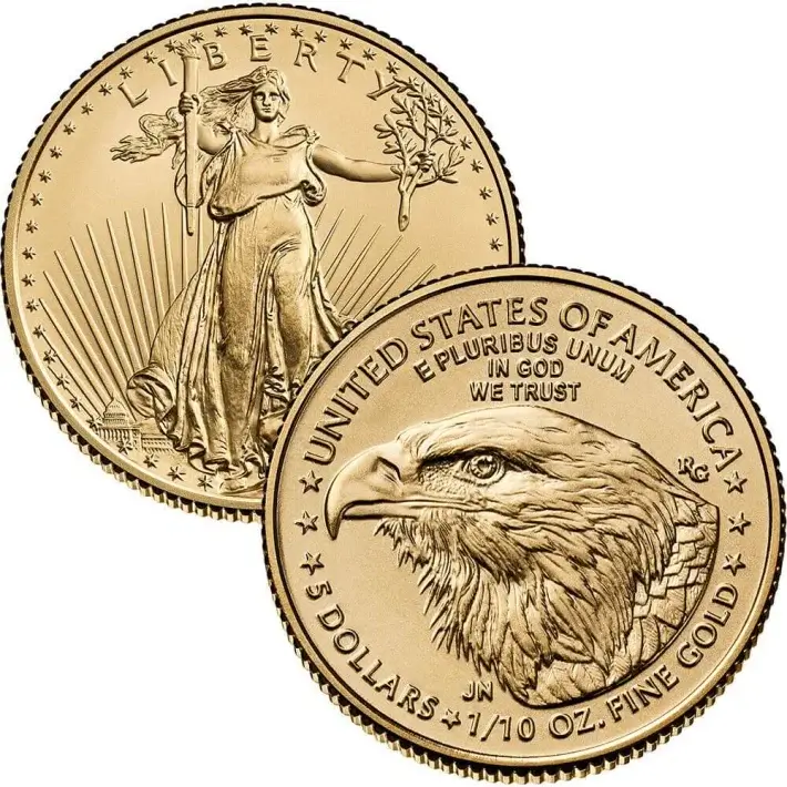 American Gold Eagle 1/10 oz $5 - PCGS MS69 Random Date and Label #3