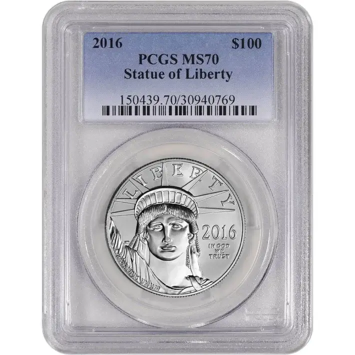 American Platinum Eagle 1 oz $100 - PCGS MS70 Random Date and Label #1