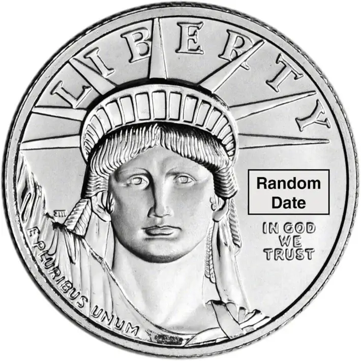 American Platinum Eagle (1/4 oz) $25 - BU - Random Date #1