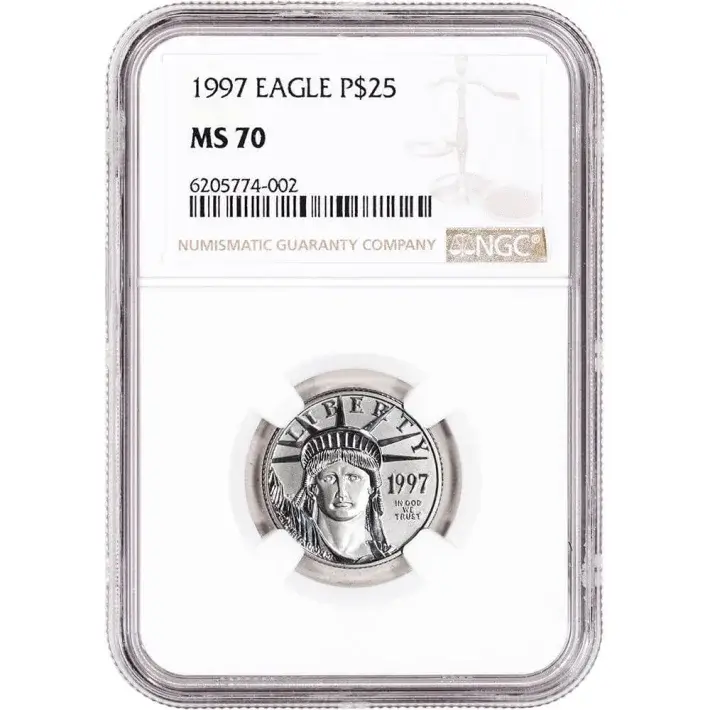 American Platinum Eagle 1/4 oz $25 - NGC MS70 Random Date and Label #1