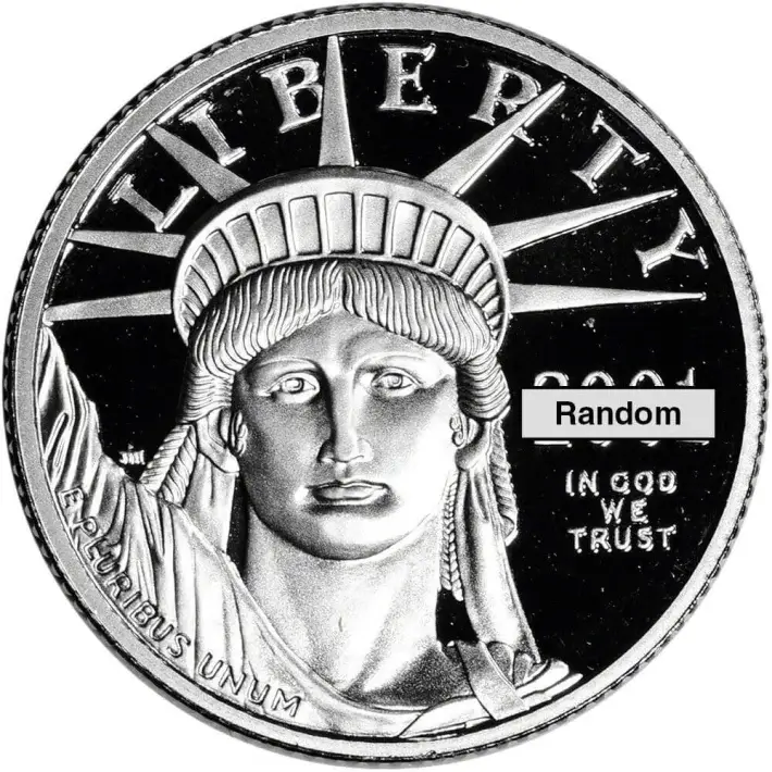 American Platinum Eagle Proof 1/4 oz $25 - Coin in Capsule - Random Date #1