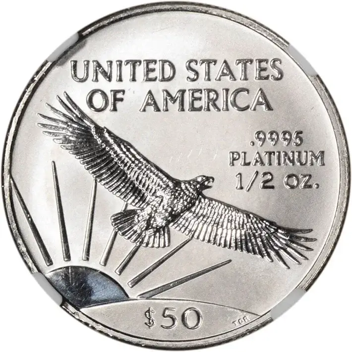American Platinum Eagle 1/2 oz $50 - NGC MS69 Random Date and Label #3