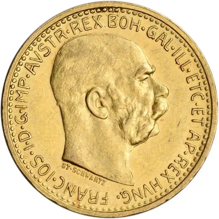 Austria Gold 10 Corona .0980 oz - Franz Joseph I - XF/AU #1