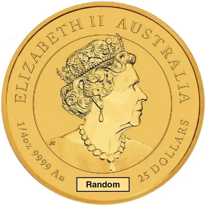 Australia Gold Florin Coin 1/4 oz $25 - BU - Random Date #2