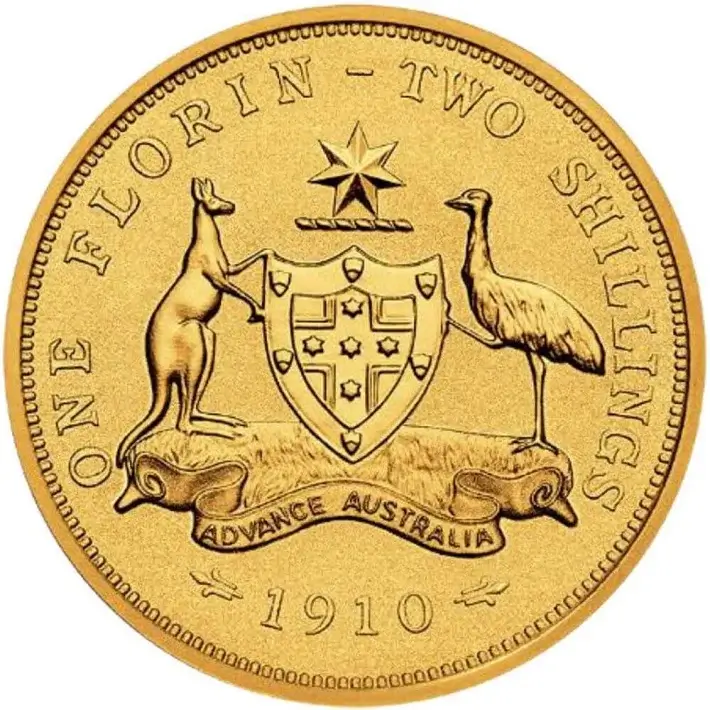 Australia Gold Florin Coin 1/4 oz $25 - BU - Random Date #1