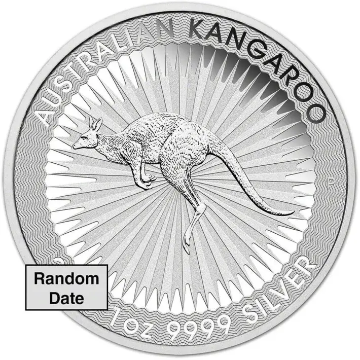 Australia Silver Kangaroo 1 oz $1 - Random Date - BU Tube of 20 Coins #4