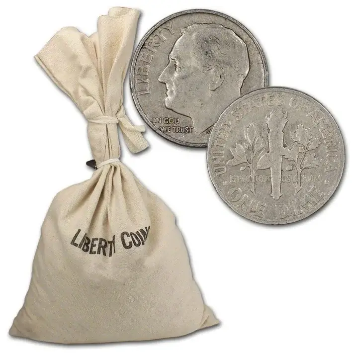 90% Silver Dimes - $500 Face Value Bag #1