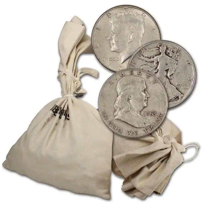 90% Silver Half Dollars - $1000 Face Value Bag #1